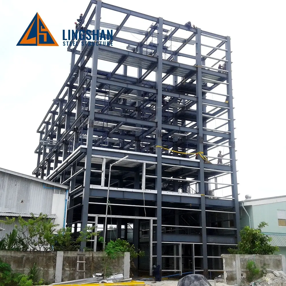 Qingdao quick install q345 multi story prefabricated light steel warehouse building plans shed kit