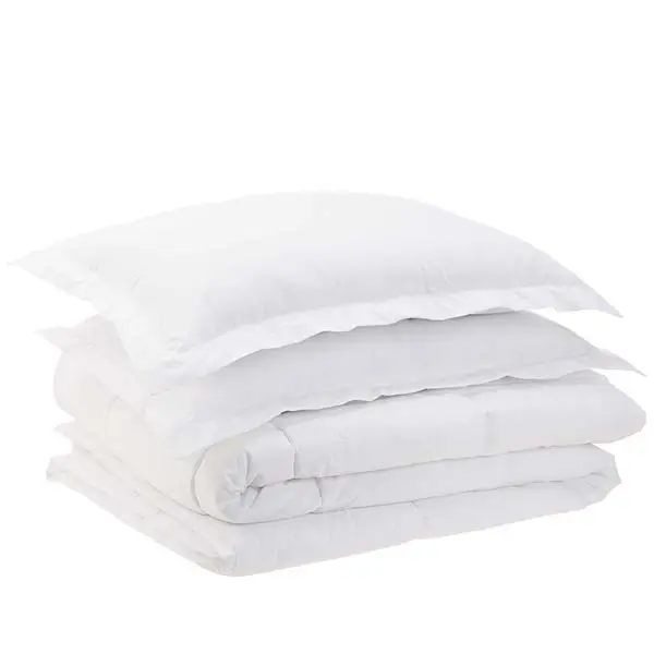 Комплект постельного белья из белого одеяла, Комплект постельного белья из полиэстера с подушкой