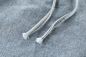 Pantaloncini <span class=keywords><strong>Mini</strong></span> Denim a vita alta per uomo e donna estate Streetwear con coulisse stile Casual dai fornitori della Cina - Product Image 5