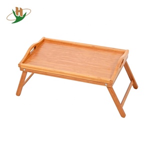 <span class=keywords><strong>Plateau</strong></span> en bois pliable multifonctionnel portable léger pour le <span class=keywords><strong>lit</strong></span>, table de petit-déjeuner - Product Image 2