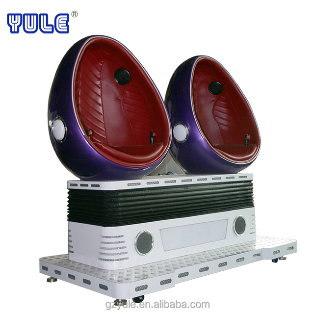 VR Simulator Double Egg Chair Machine 9D VR Cinema with Double Seats Wireless Spanish Support for Sale