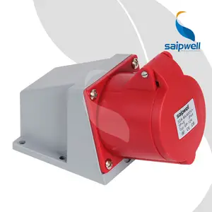 Saipwell / Saip Hot IP44 IP67 32A 400V 3P/4P/5P, مقبس صناعي ومقبس لمقبس حاوية التبريد