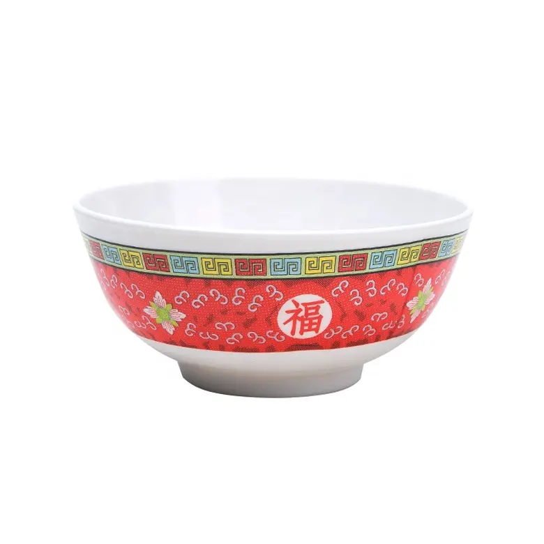 Unbreakable Eco friendly OEM China style plastic chinese rice bowls melamine serving soup chinese food bowls for restaurant home