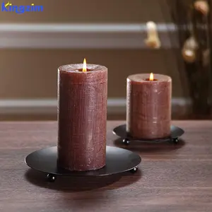 A buon mercato Nero di ferro artigianato candela piastra di supporto o piedistallo candle stand per la Candela del LED Giardini/Spa e Aromaterapia - Product Image 6