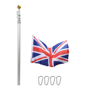 Mât de drapeau télescopique 25 pieds Kits commerciaux Extérieur Maison Support <span class=keywords><strong>Drapeaux</strong></span> nationaux AU <span class=keywords><strong>USA</strong></span> UK - Product Image 2