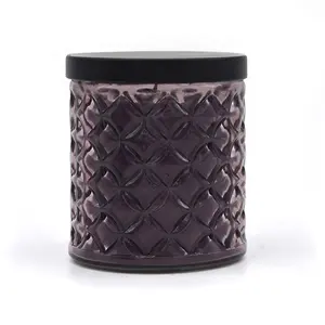 Vela Perfumada Kleurrijke Wax Adventskaars Paraffine Aromatherapie Kaarsen Met Zwart Metalen Deksel