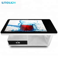 Nouveau style 43 ''table basse interactive multi-écran tactile LCD sur roue