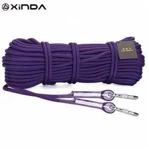 حبل تسلق XINDA بحجم 10.5 ملم 25 كيلو نط للاستخدام في الخارج وهو حبل تسلق الصخور للتمارين الرياضية ولتخييمات التسلق على الصخور ولتسلق الشجرة بخياطة