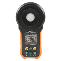 Testeur de Lux Électronique Peakmeter avec Écran LCD 1/2 Bit, Capteur de Lumière Numérique LED, CE ISO, pour Gamme Automatique/Manuelle, Maintien des Données, Garantie 1 An