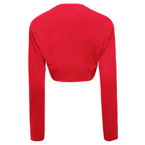 BP Women Comfortable Modal <strong>Red</strong> Long Sleeve Bolero Shrug <strong>Crop</strong> <strong>Top</strong> BP000114-3 - Product Image 2