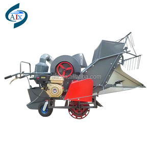 Hand push mini wheat rice combine harvester machine