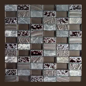 China Keramik und glas mosaik mit textur oberfläche/spezielle beschichtung glasmosaik