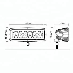 El trabajo del punto de la inundación de 24V 18W llevó SUV ligero UTV ATV llevó apagado la <span class=keywords><strong>luz</strong></span> de conducción del camino - Product Image 3