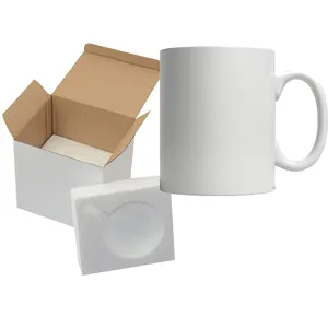 Tasses à café en céramique pour Sublimation, vides et blanches, vente en gros, livraison gratuite