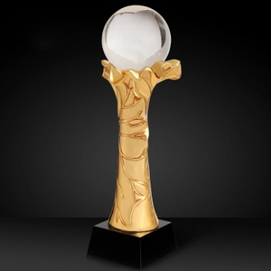 Creativo al por mayor <span class=keywords><strong>luna</strong></span> sobre el estanque de loto resina trofeo de cristal - Product Image 4