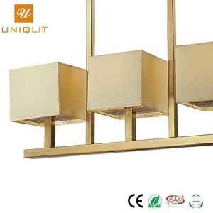 China por mayor Hotel 3 E14 lámpara hierro luz pendiente tela - Product Image 6