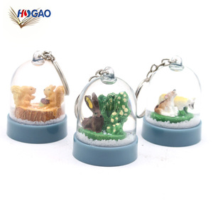innovador hecho a mano OEM regalos idea divertida Linda comunión regalos animales mini llavero ardilla globo de nieve - Product Image 6