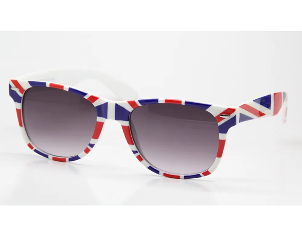 Special design men women sunglasses Union Jack print on the pc frame and temple hot sale sunglasses