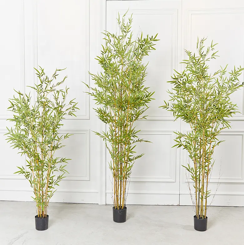 Bastões de bambu artificial para área interna e externa, varas de bambu decorativas de 120cm para plantas