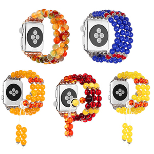 Montre Sangles Pour iWach Avec Adaptateurs, De Luxe Coloré Agate Perle <span class=keywords><strong>Bracelet</strong></span> Pour <span class=keywords><strong>Apple</strong></span> Montre de Courroie De Bande - Product Image 6