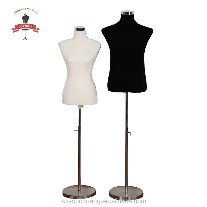 Size Verstelbare Mannequin Met Ronde Metalen Voet Mannequin