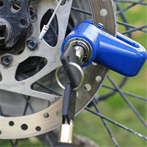 Kunci Pengaman Roda Anti Maling Mini untuk Skuter/Sepeda/Motor Aksesoris Gambar Baru dengan 2 Kunci Kunci Rem Cakram - Product Image 2