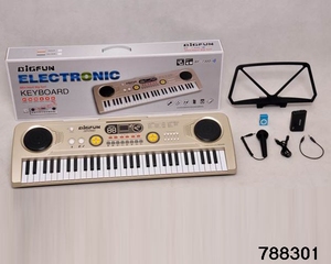 Mới Nhất Nhạc Cụ Đồ Chơi 61 Phím USB Bàn Phím Điện Tử Piano Với Microphone - Product Image 6