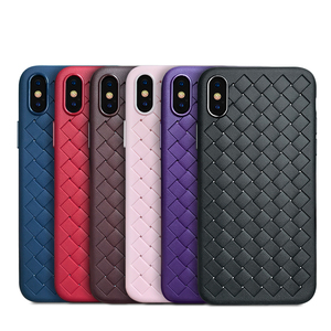 Puro tejido hecho a mano cubierta de cuero genuino de teléfono móvil caso para iPhone 6 7 8 X - Product Image 6