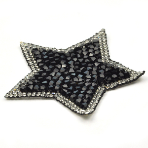 Toppe firmate con strass a forma di stella con motivo in rilievo con Patch di Jeans per WRPA-030 di Jeans - Product Image 2