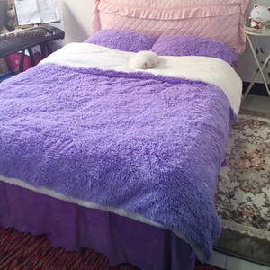 Siêu Mềm 100% Polyester Sang Trọng Dài Tóc Chồn Chăn Giả Lông Thú Chăn Hàn Quốc Chăn - Product Image 2