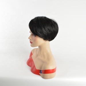 Le Migliori Parrucche Sintetiche Corte Nere Ricci e Voluminose, Parrucche Pixie per Donne Bianche in Europa e America - Product Image 4