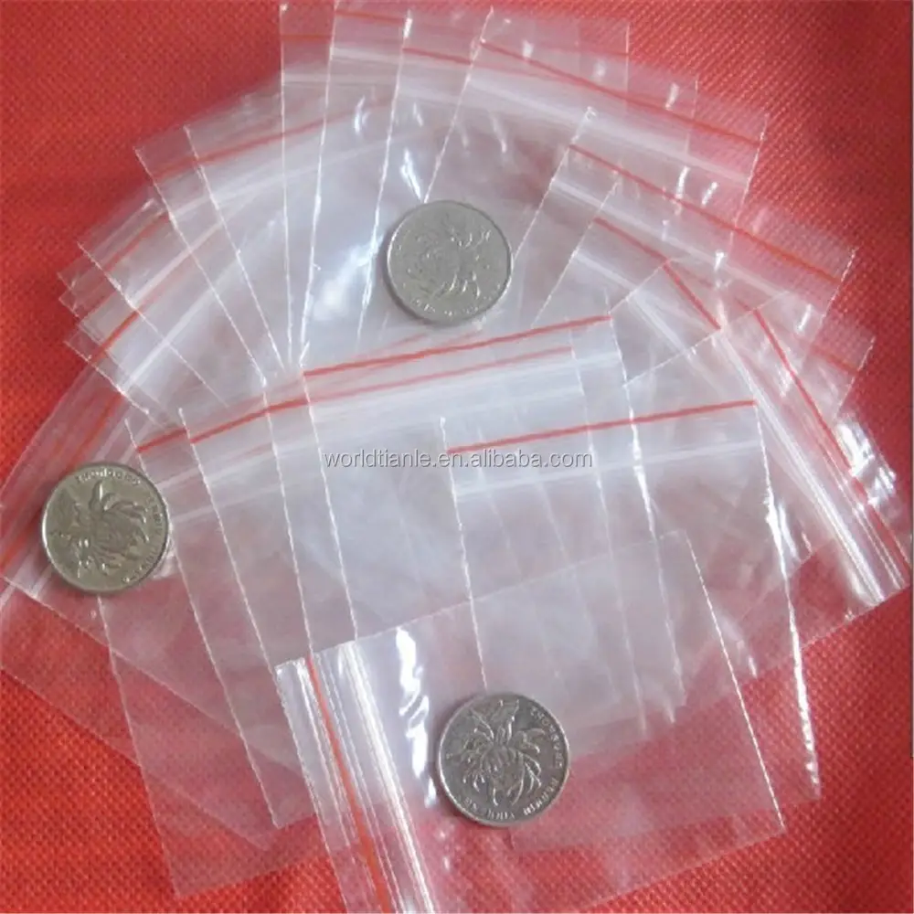 Clair en plastique refermables ziplock sac pour emballage de pièces en plastique ziplock sac