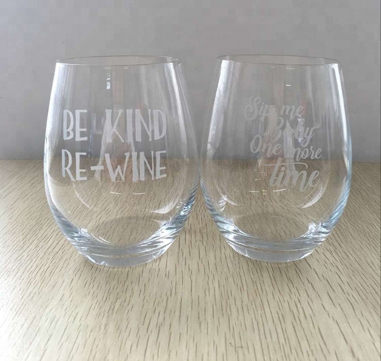 Wholesale 570 ml High quality lead-free crystal stemless wine glass