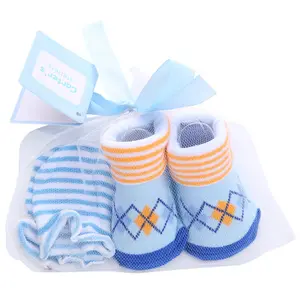 Мягкие дышащие детские носки и варежки из 100% хлопка, подарочный набор для новорожденных