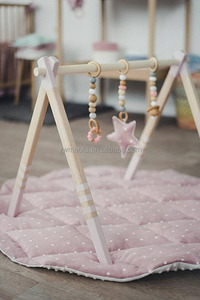 Commerci all'ingrosso Naturale di Legno Del Gioco Del Bambino Palestra Cornice Con Eco-Friendly Legno Dipinto di Sicurezza Infantile Gioca Attività Palestra - Product Image 2