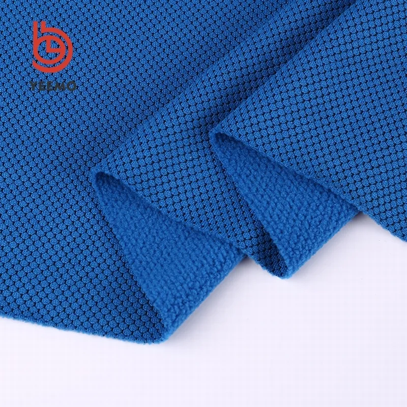 100 polyester fils teints bande de sport jersey simple tissu tricot tissus pour le vêtement