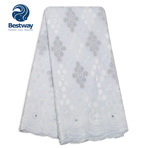 Dentelle Voile Suisse Avec Pierres Tissu Coton Africain De Haute Qualité Dentelle Sèche SL0473 - Product Image 5