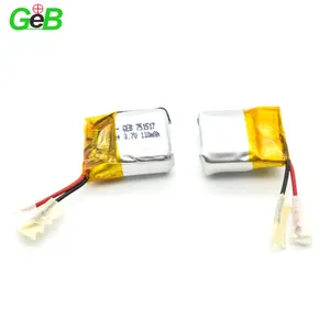 מפעל מחיר טוב GEB 751517 3.7V ליתיום פולימר סוללה 3.6v 110MAH קטן Li-פולימר Lipo פאוץ תא עבור טמפרטורת חיישן