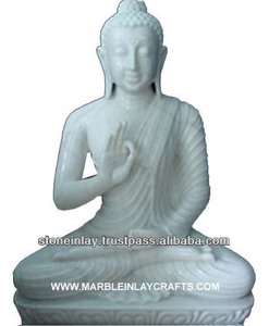 Religious God Buddha Handmade Marble Statue - Product Image 1