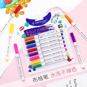 Набор разноцветных маркеров для текстильной ткани оптом
