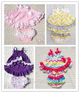 nuevo diseño de la ropa ropa del bebé <span class=keywords><strong>niñas</strong></span> conjuntos de ropa de chevron con impresiones de desgaste de los niños - Product Image 1