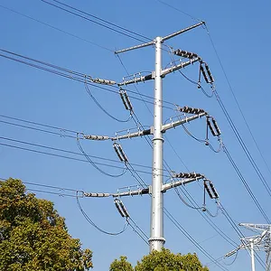 Torre de energía eléctrica monopolo galvanizado