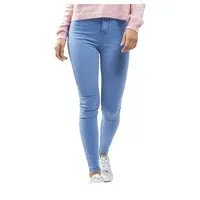 Индивидуальные новые стильные джинсы, бледно-голубые супер узкие джинсы с высокой талией для женщин