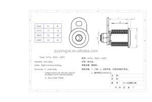 2016 Euro standard assurance de la qualité raisonnable <span class=keywords><strong>prix</strong></span> porte en alliage de zinc cam lock <span class=keywords><strong>cylindre</strong></span> - Product Image 6