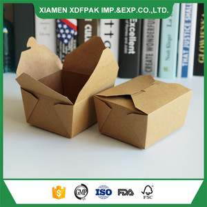 Cuadrado personalizado a medida para llevar almuerzo comida <span class=keywords><strong>caja</strong></span> de papel - Product Image 5