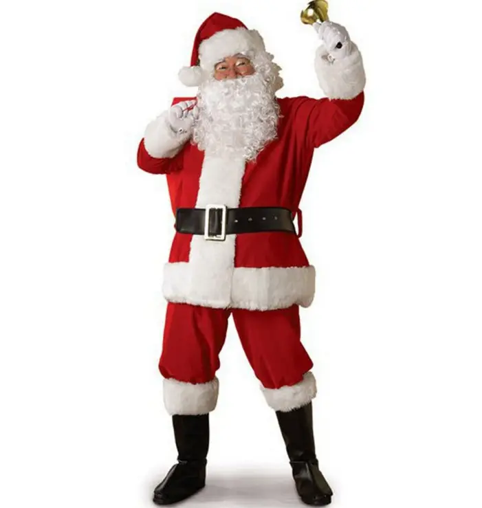 Noel yetişkin kostüm noel baba maskot kostüm