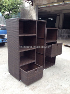 Armadietti di Stoccaggio in <span class=keywords><strong>Rattan</strong></span> Sintetico Impermeabile per Patio, Casa e Giardino - Product Image 5
