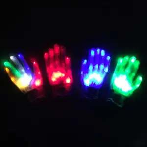 ชุดฮาโลวีนโครงกระดูก Led กระพริบถุงมือ