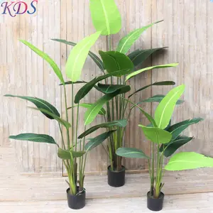 Decorative artificial trees fake traveler banana monstera simulated green plants anthurium plants