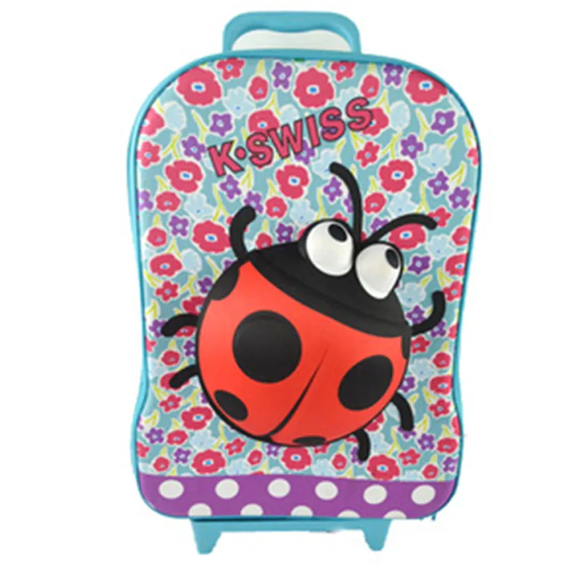 Bonne qualité matériaux pop enfant sac d'école avec des roues